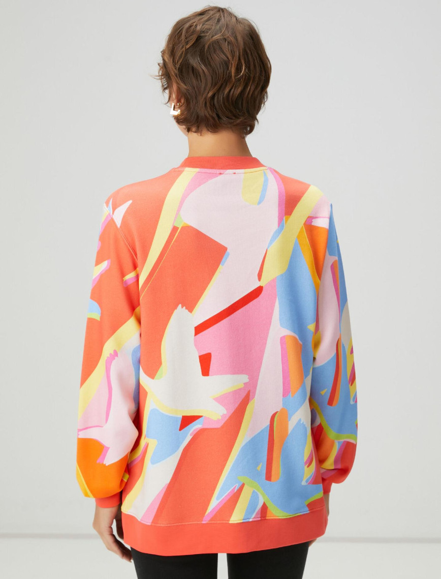 Beymen Club Kadın Çok Renkli Kuş Desenli Sweatshirt Beymen Club Kadın Çok Renkli Kuş Desenli Sweatshirt