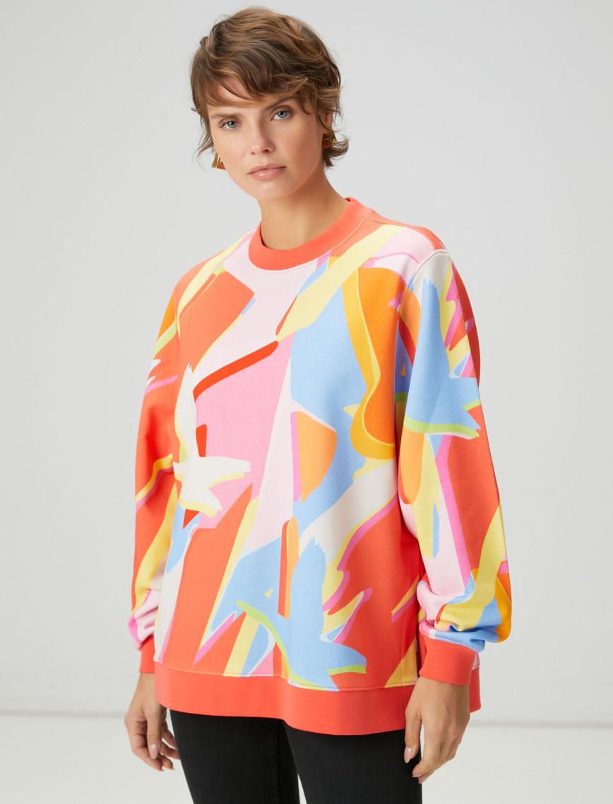 Beymen Club Kadın Çok Renkli Kuş Desenli Sweatshirt Beymen Club Kadın Çok Renkli Kuş Desenli Sweatshirt