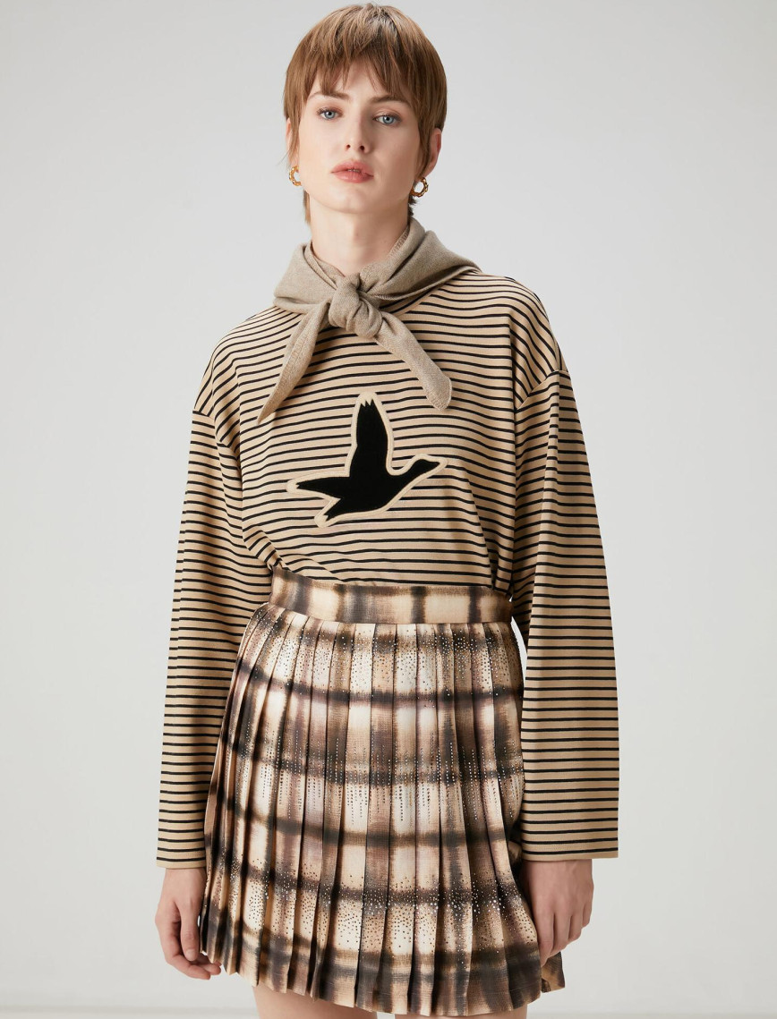 Beymen Club Kadın Deve Tüyü Çizgili Sweatshirt Beymen Club Kadın Deve Tüyü Çizgili Sweatshirt