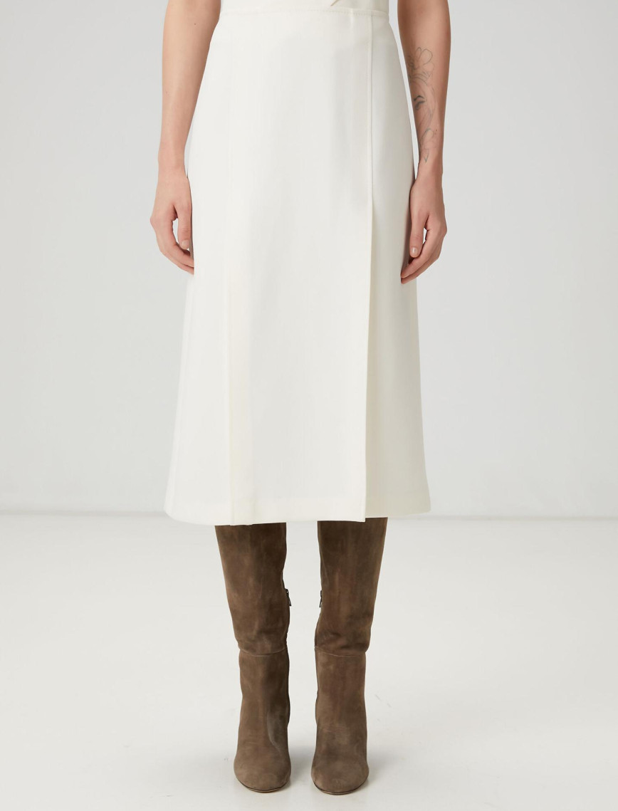 Beymen Club Kadın Ekru Çift Yırtmaçlı Midi Etek Beymen Club Kadın Ekru Çift Yırtmaçlı Midi Etek