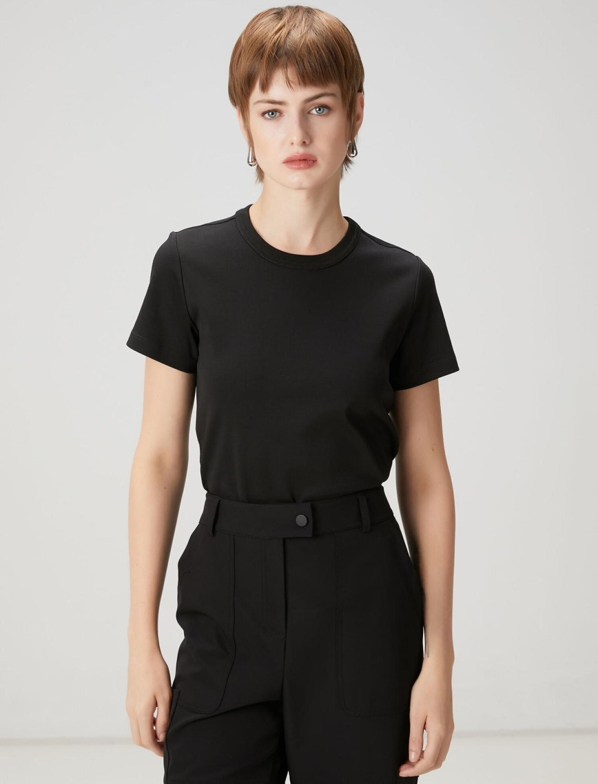 Beymen Club Kadın Siyah T-shirt Beymen Club Kadın Siyah T-shirt