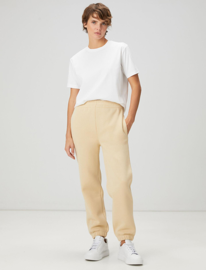 Beymen Club Kadın Krem Jogger Pantolon Beymen Club Kadın Krem Jogger Pantolon