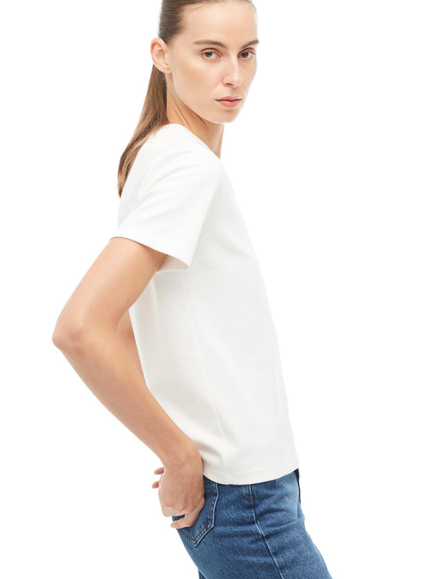 %100 Pamuk Ekru Tişört %100 Pamuk Ekru Tişört