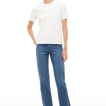 %100 Pamuk Ekru Tişört %100 Pamuk Ekru Tişört