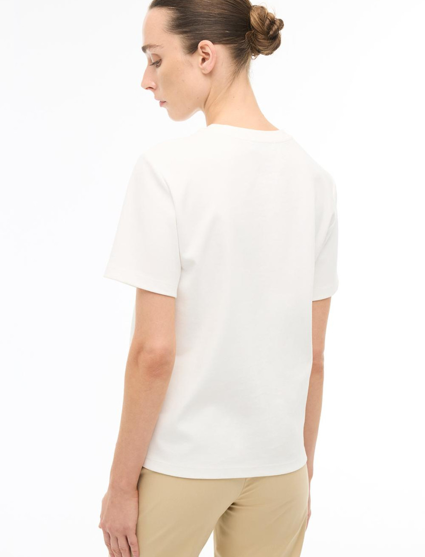 %100 Pamuk Ekru Tişört %100 Pamuk Ekru Tişört