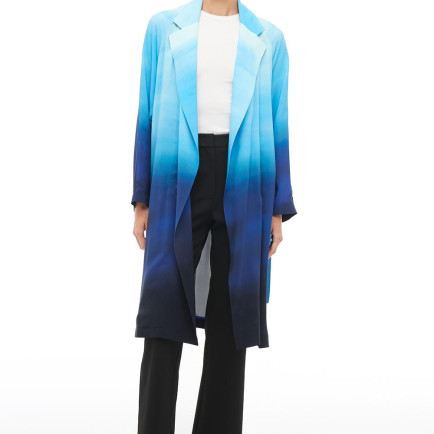 Çok Renkli Degrade Diz Altı Elbise Çok Renkli Degrade Diz Altı Elbise