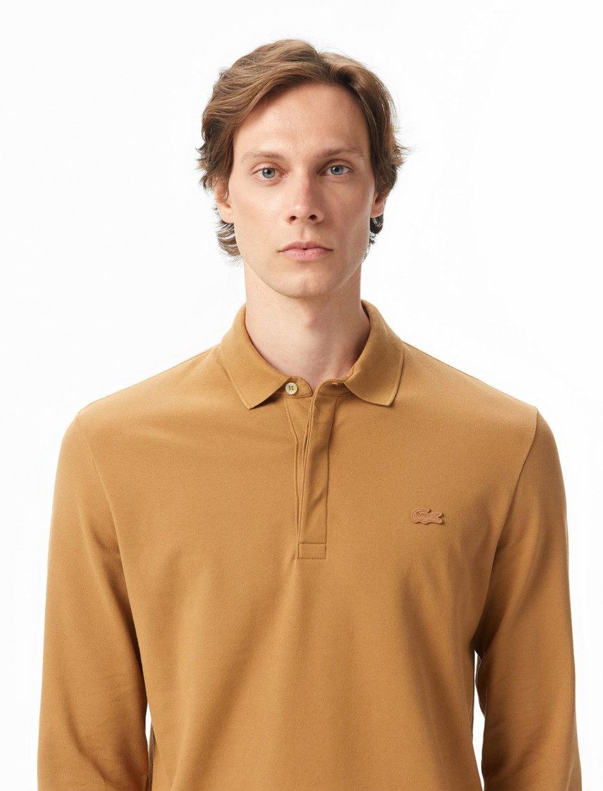 Lacoste Paris Erkek Regular Fit Uzun Kollu Açık Kahverengi Polo Lacoste Paris Erkek Regular Fit Uzun Kollu Açık Kahverengi Polo
