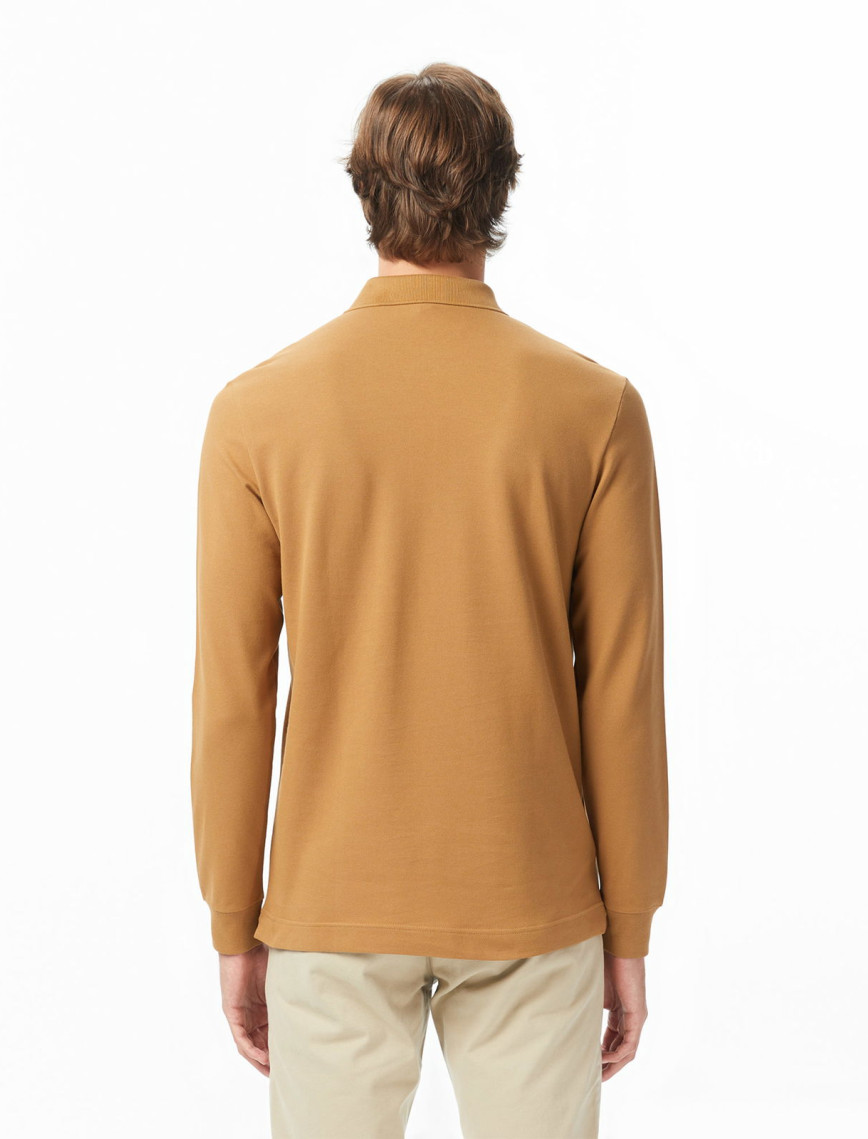 Lacoste Paris Erkek Regular Fit Uzun Kollu Açık Kahverengi Polo Lacoste Paris Erkek Regular Fit Uzun Kollu Açık Kahverengi Polo