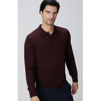 Network Erkek Bordo Yün Karışımlı Triko Kazak Network Erkek Bordo Yün Karışımlı Triko Kazak