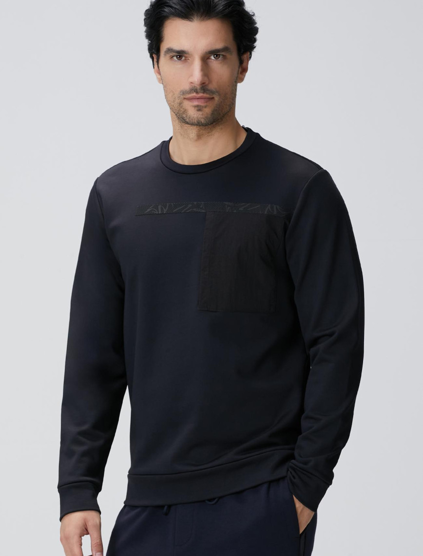 Network Erkek Siyah Baskılı Sweatshirt Network Erkek Siyah Baskılı Sweatshirt