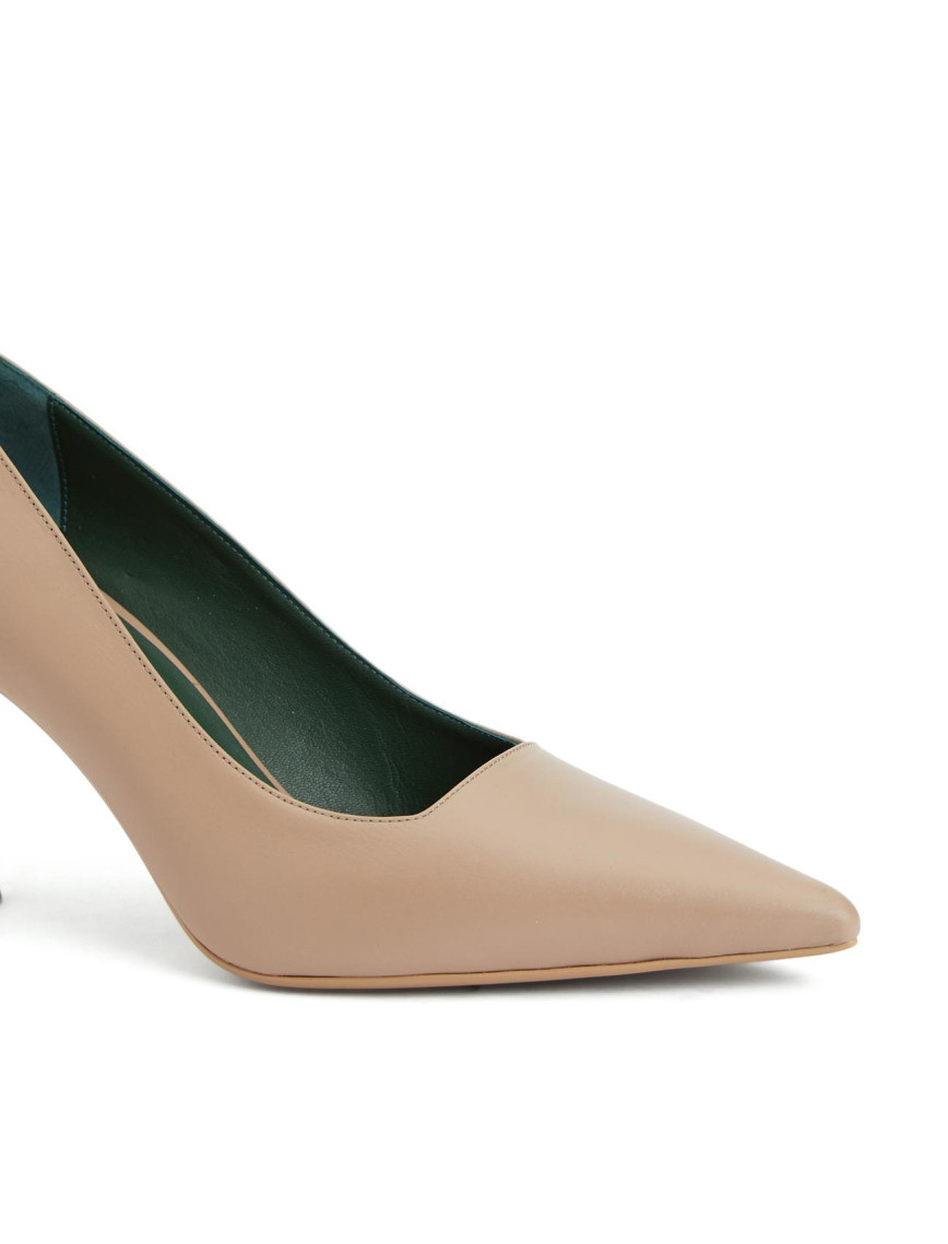 George Hogg Kadın Nude Deri Topuklu Ayakkabı George Hogg Kadın Nude Deri Topuklu Ayakkabı