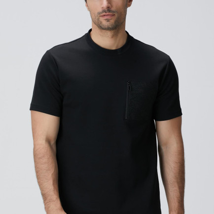 Network Erkek Siyah N-Tech Fermuar Cep Detaylı T-shirt Network Erkek Siyah N-Tech Fermuar Cep Detaylı T-shirt