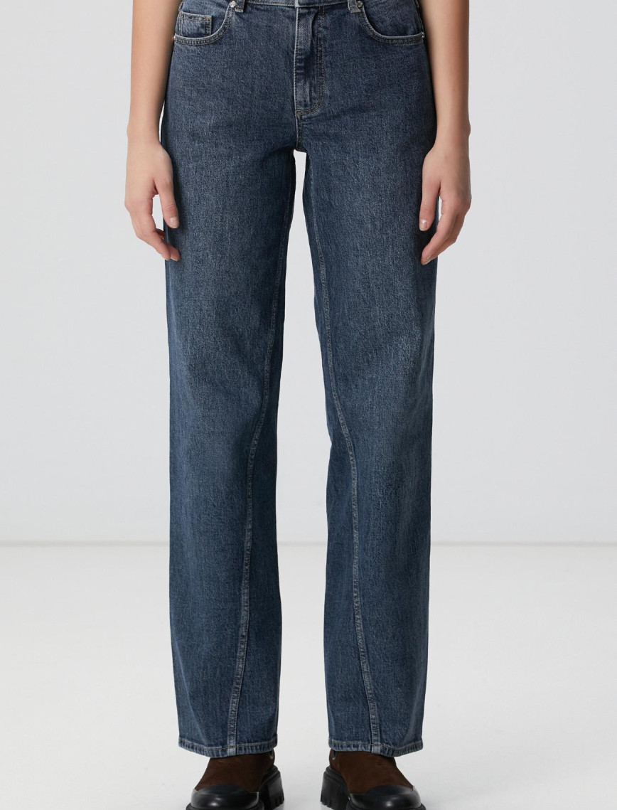 Network Kadın İndigo Straight Kalıp Denim Pantolon Network Kadın İndigo Straight Kalıp Denim Pantolon
