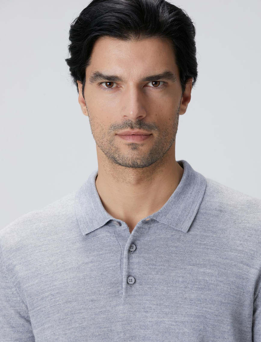 Network Erkek Gri Melanj Yün Karışımlı Triko Kazak Network Erkek Gri Melanj Yün Karışımlı Triko Kazak