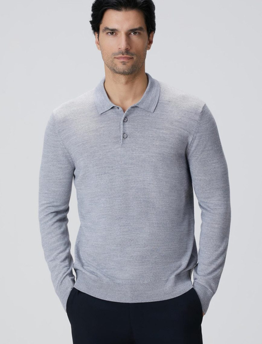 Network Erkek Gri Melanj Yün Karışımlı Triko Kazak Network Erkek Gri Melanj Yün Karışımlı Triko Kazak
