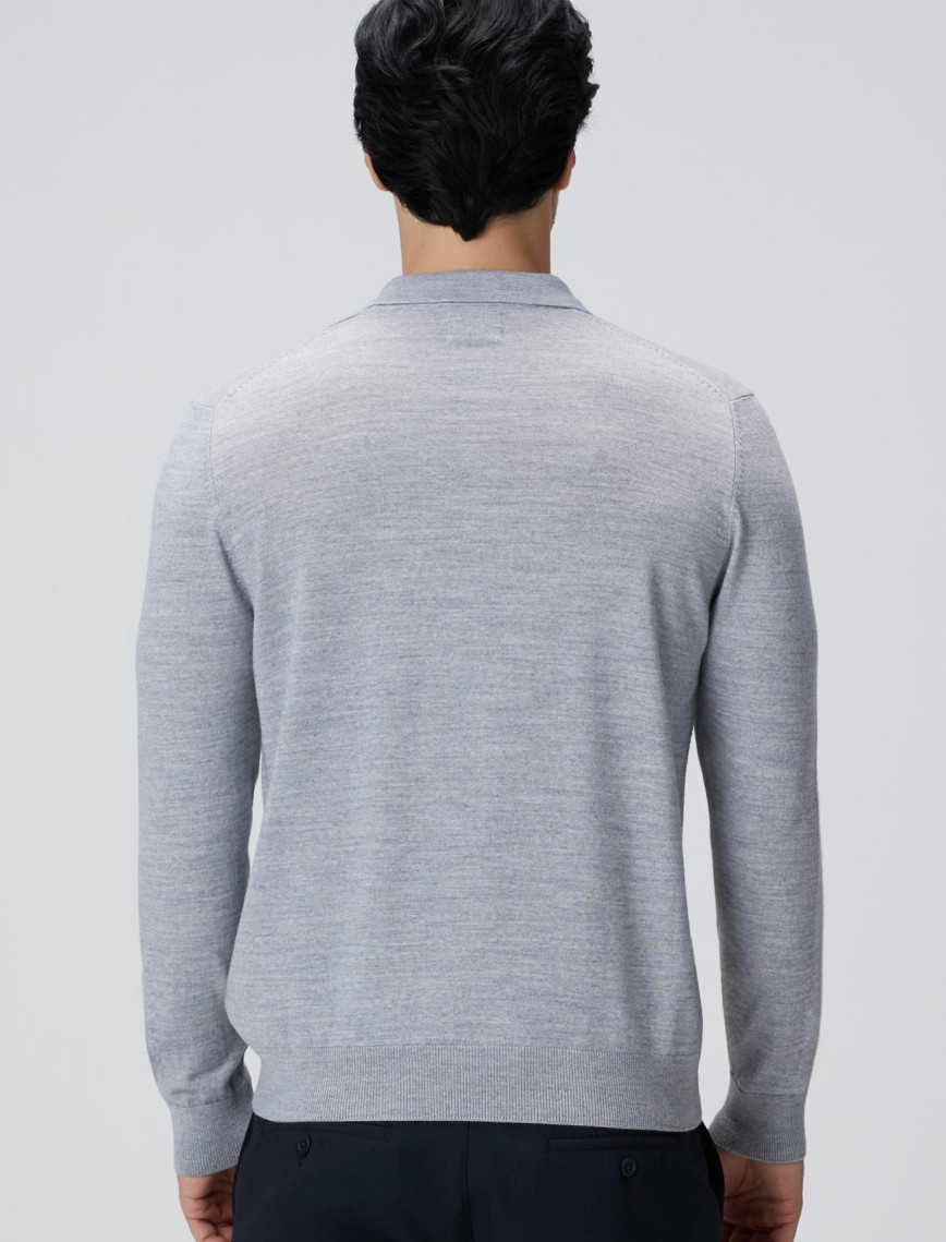 Network Erkek Gri Melanj Yün Karışımlı Triko Kazak Network Erkek Gri Melanj Yün Karışımlı Triko Kazak