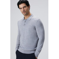 Network Erkek Gri Melanj Yün Karışımlı Triko Kazak Network Erkek Gri Melanj Yün Karışımlı Triko Kazak