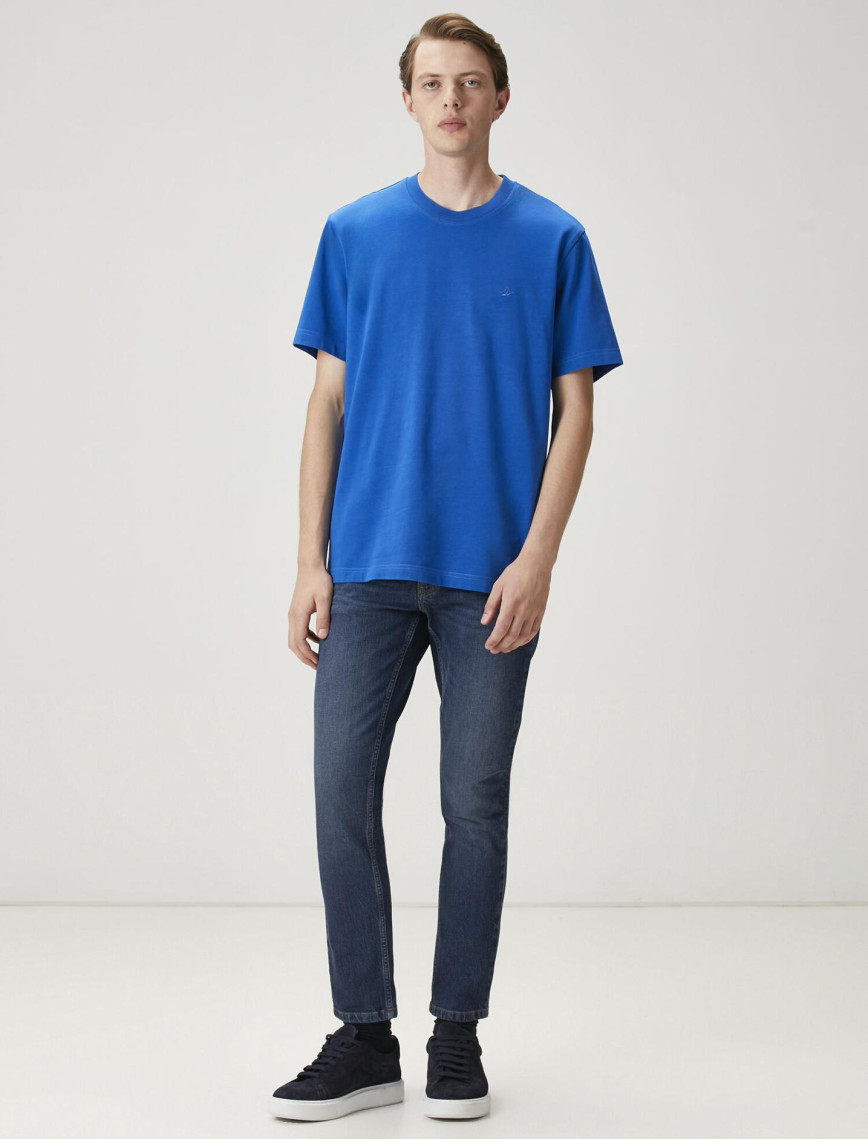 Beymen Club Erkek Saks Basic T-shirt