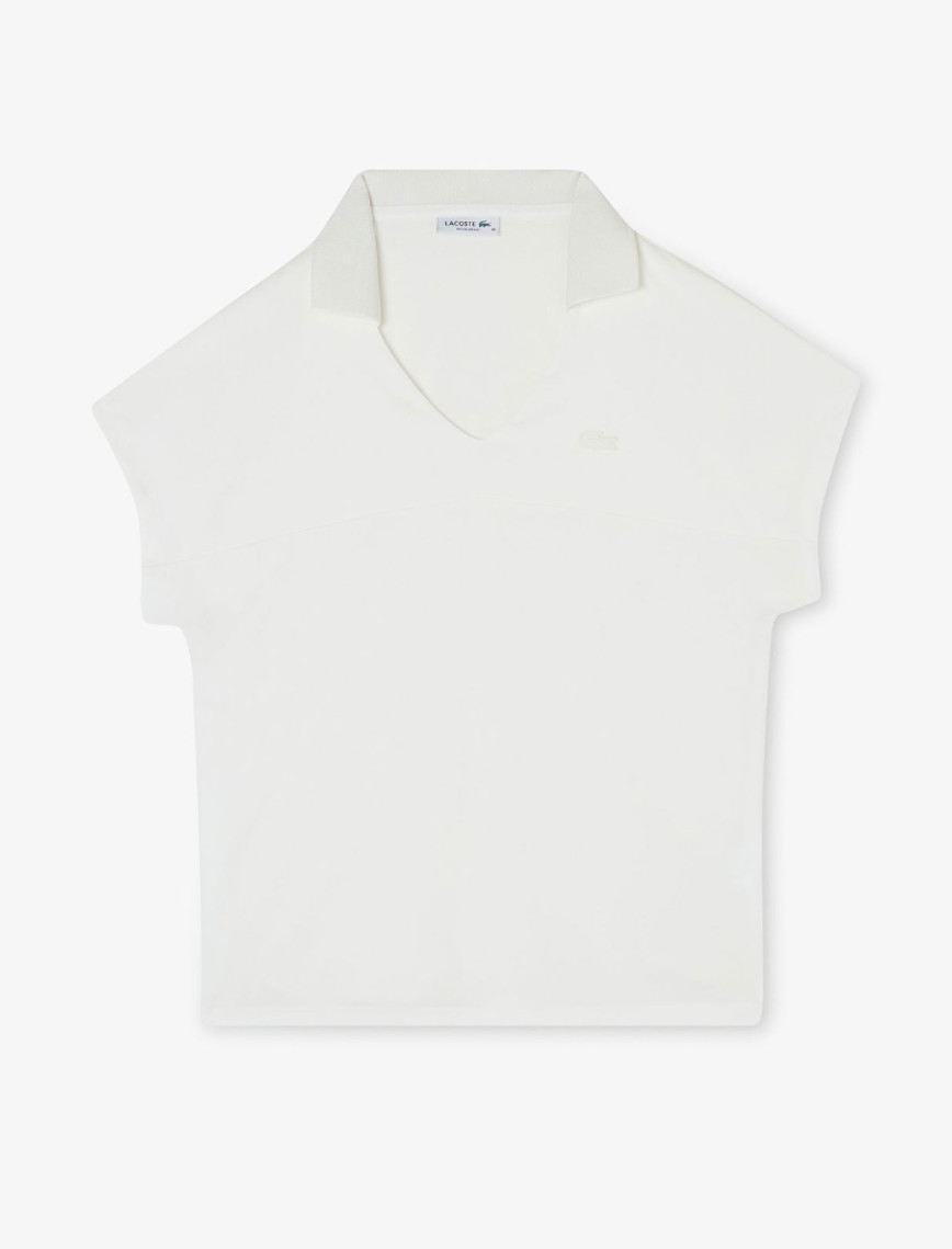 Lacoste Kadın V Yaka Beyaz T-Shirt Lacoste Kadın V Yaka Beyaz T-Shirt