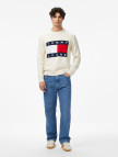 Tommy Jeans Regular Melange Flag Erkek Bej Kazak Tommy Jeans Regular Melange Flag Erkek Bej Kazak