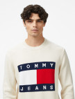 Tommy Jeans Regular Melange Flag Erkek Bej Kazak Tommy Jeans Regular Melange Flag Erkek Bej Kazak