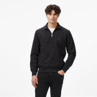 Tommy Hilfiger Essential Fleece 1/4 Erkek Siyah Yarım Fermuarlı Sweatshirt Tommy Hilfiger Essential Fleece 1/4 Erkek Siyah Yarım Fermuarlı Sweatshirt