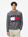 Tommy Jeans Regular Melange Flag Erkek Gri Kazak Tommy Jeans Regular Melange Flag Erkek Gri Kazak