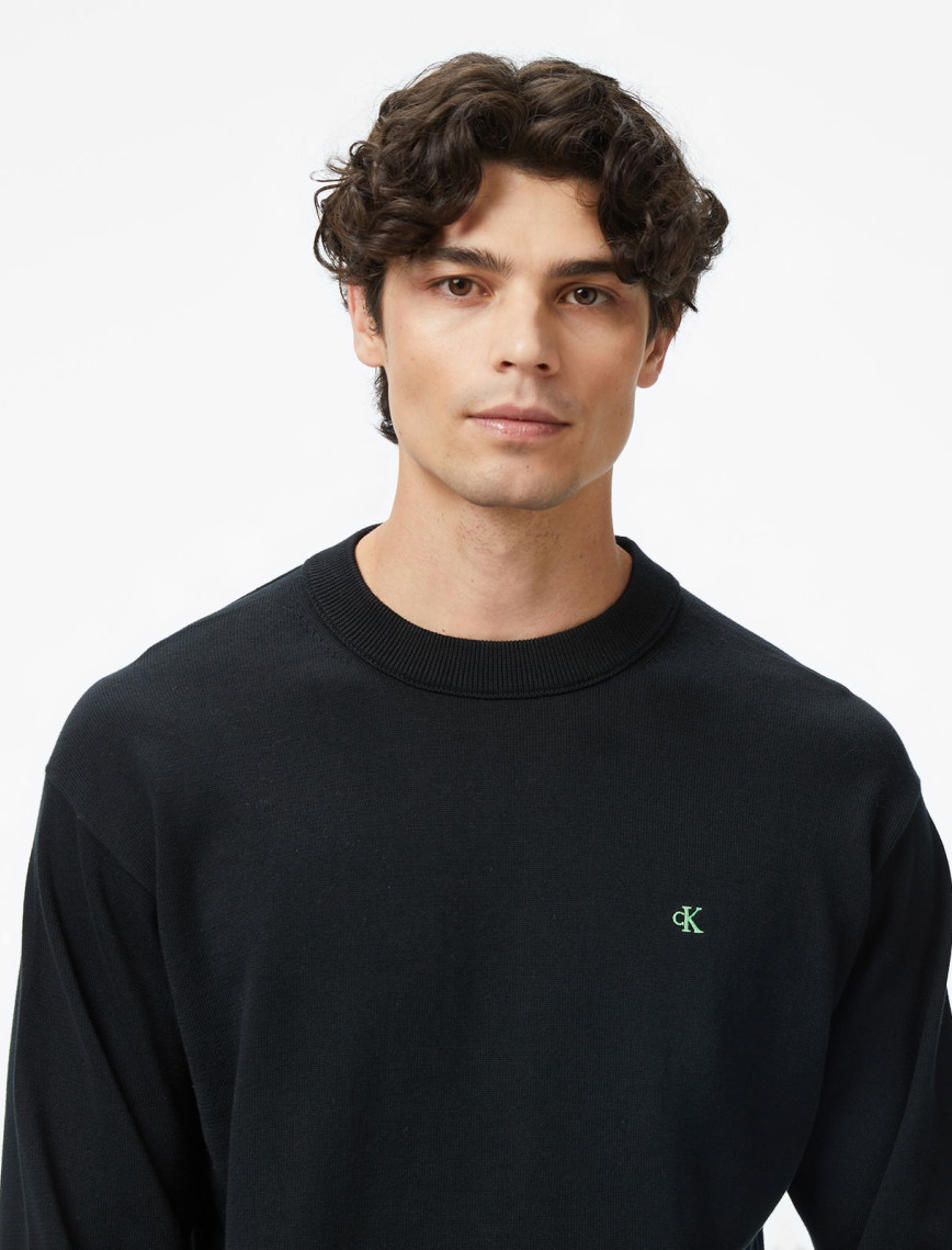 Calvin Klein Cotton Erkek Siyah Triko Calvin Klein Cotton Erkek Siyah Triko