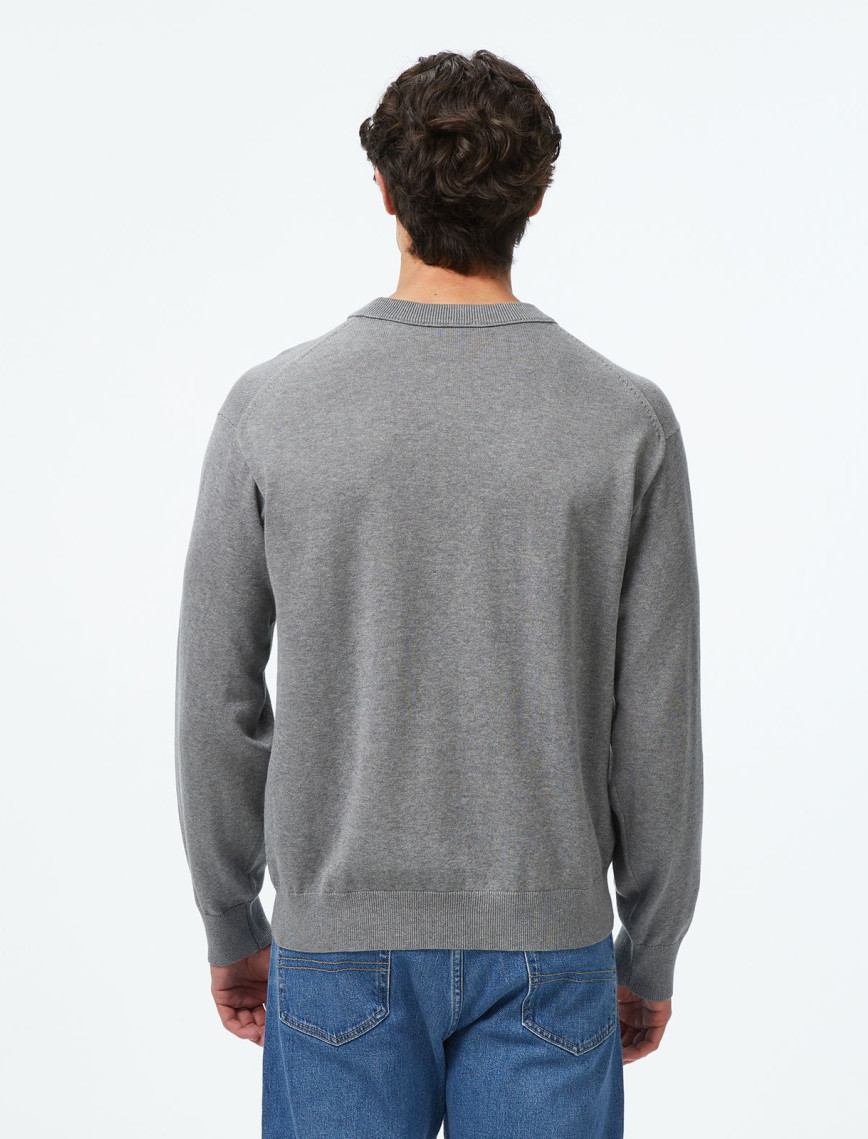 Calvin Klein Cotton Erkek Gri Triko Calvin Klein Cotton Erkek Gri Triko