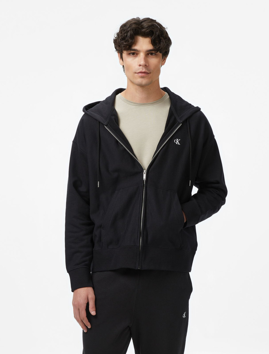 Calvin Klein Premium Terry Monogram Erkek Siyah Sweatshirt Calvin Klein Premium Terry Monogram Erkek Siyah Sweatshirt