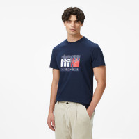 Tommy Hilfiger Twist Slim Flag Erkek Mavi T-Shirt Tommy Hilfiger Twist Slim Flag Erkek Mavi T-Shirt