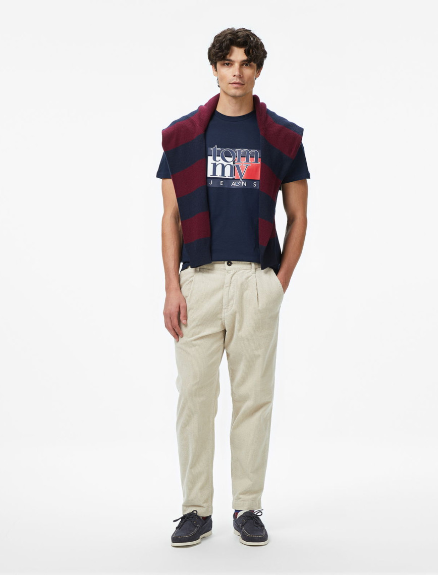 Tommy Hilfiger Twist Slim Flag Erkek Mavi T-Shirt Tommy Hilfiger Twist Slim Flag Erkek Mavi T-Shirt