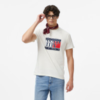 Tommy Hilfiger Twist Slim Flag Erkek Beyaz T-Shirt Tommy Hilfiger Twist Slim Flag Erkek Beyaz T-Shirt