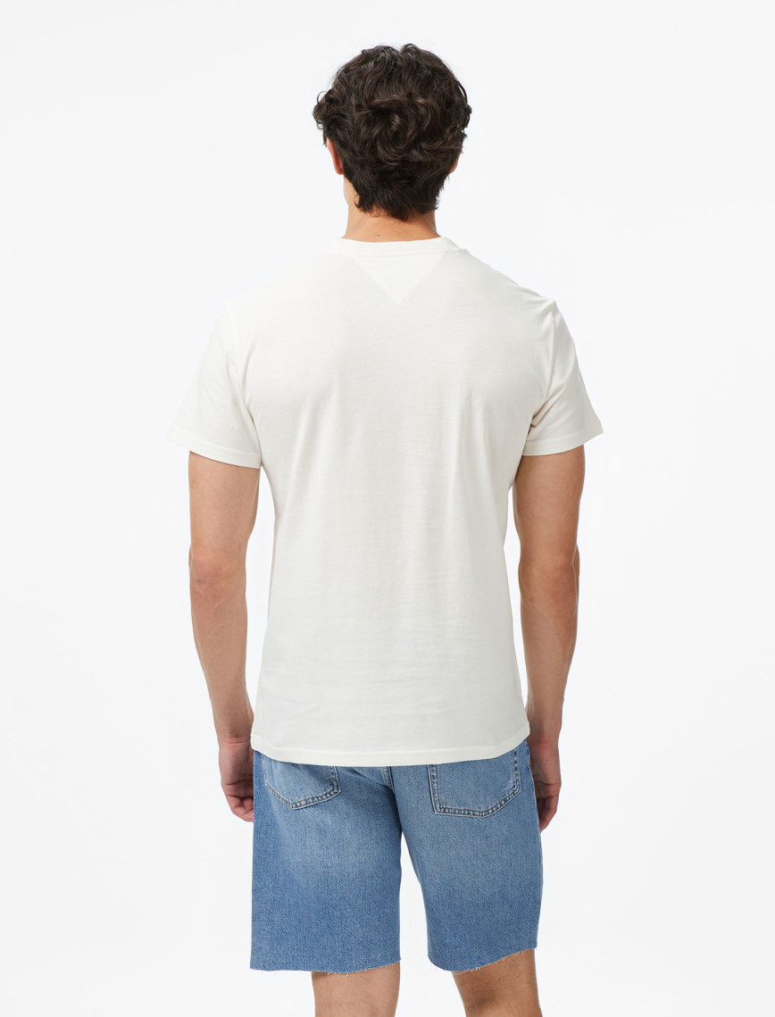 Tommy Hilfiger Twist Slim Flag Erkek Beyaz T-Shirt Tommy Hilfiger Twist Slim Flag Erkek Beyaz T-Shirt