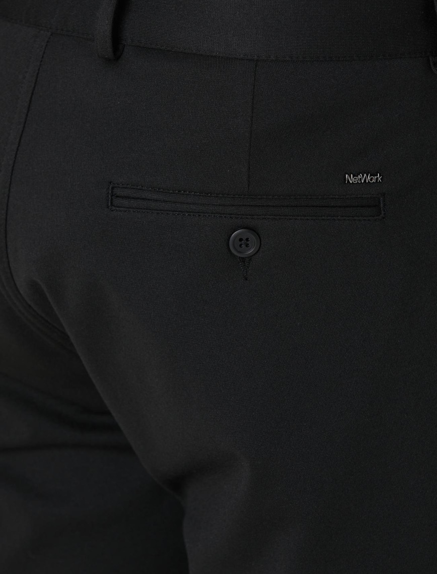 Network Erkek Siyah Diyagonal Örme Pantolon Network Erkek Siyah Diyagonal Örme Pantolon