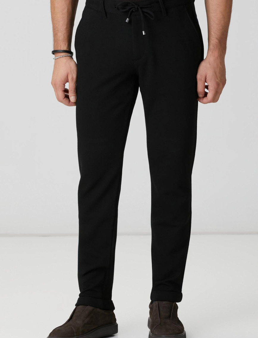 Network Erkek Siyah Diyagonal Desenli Pantolon Network Erkek Siyah Diyagonal Desenli Pantolon