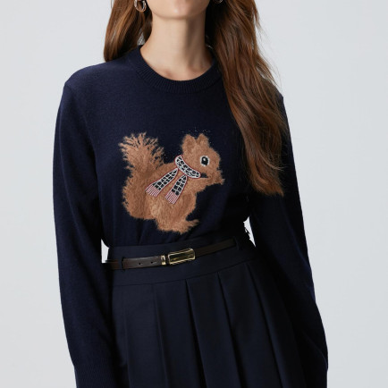 Network Kadın Lacivert Yün Karışımlı Kazak Network Kadın Lacivert Yün Karışımlı Kazak