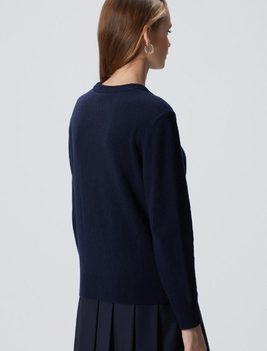 Network Kadın Lacivert Yün Karışımlı Kazak Network Kadın Lacivert Yün Karışımlı Kazak