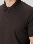 Network Erkek Kahverengi Polo Yaka Düğmeli Jakarlı T-shirt Network Erkek Kahverengi Polo Yaka Düğmeli Jakarlı T-shirt
