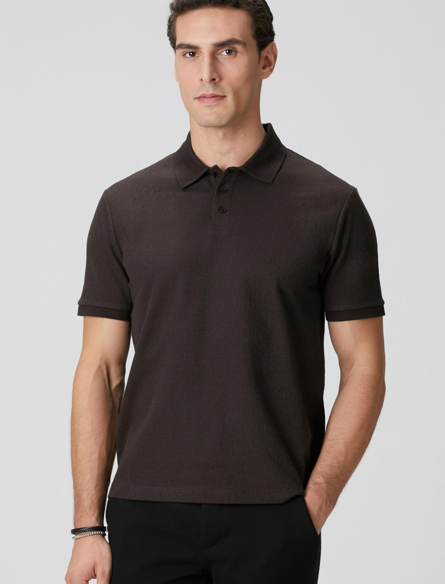 Network Erkek Bordo Polo Yaka Düğmeli Jakarlı T-shirt Network Erkek Bordo Polo Yaka Düğmeli Jakarlı T-shirt