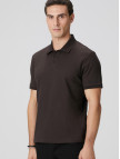 Network Erkek Kahverengi Polo Yaka Düğmeli Jakarlı T-shirt Network Erkek Kahverengi Polo Yaka Düğmeli Jakarlı T-shirt