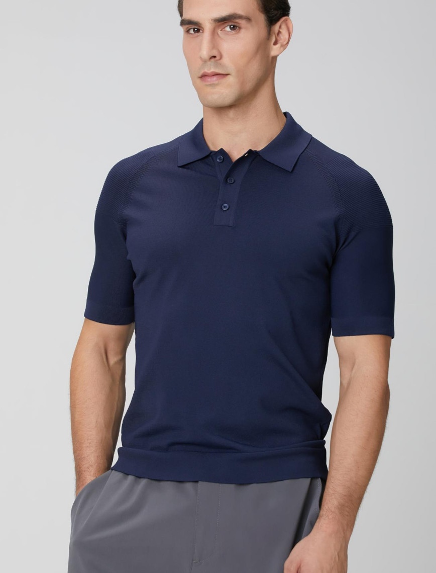 Network Erkek Lacivert Polo Yaka Triko Kazak Network Erkek Lacivert Polo Yaka Triko Kazak