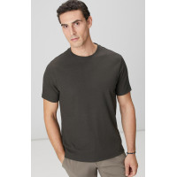 Network Erkek Haki Jakarlı T-shirt Network Erkek Haki Jakarlı T-shirt