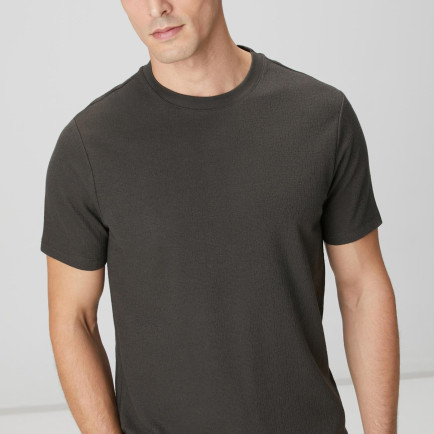 Network Erkek Haki Jakarlı T-shirt Network Erkek Haki Jakarlı T-shirt