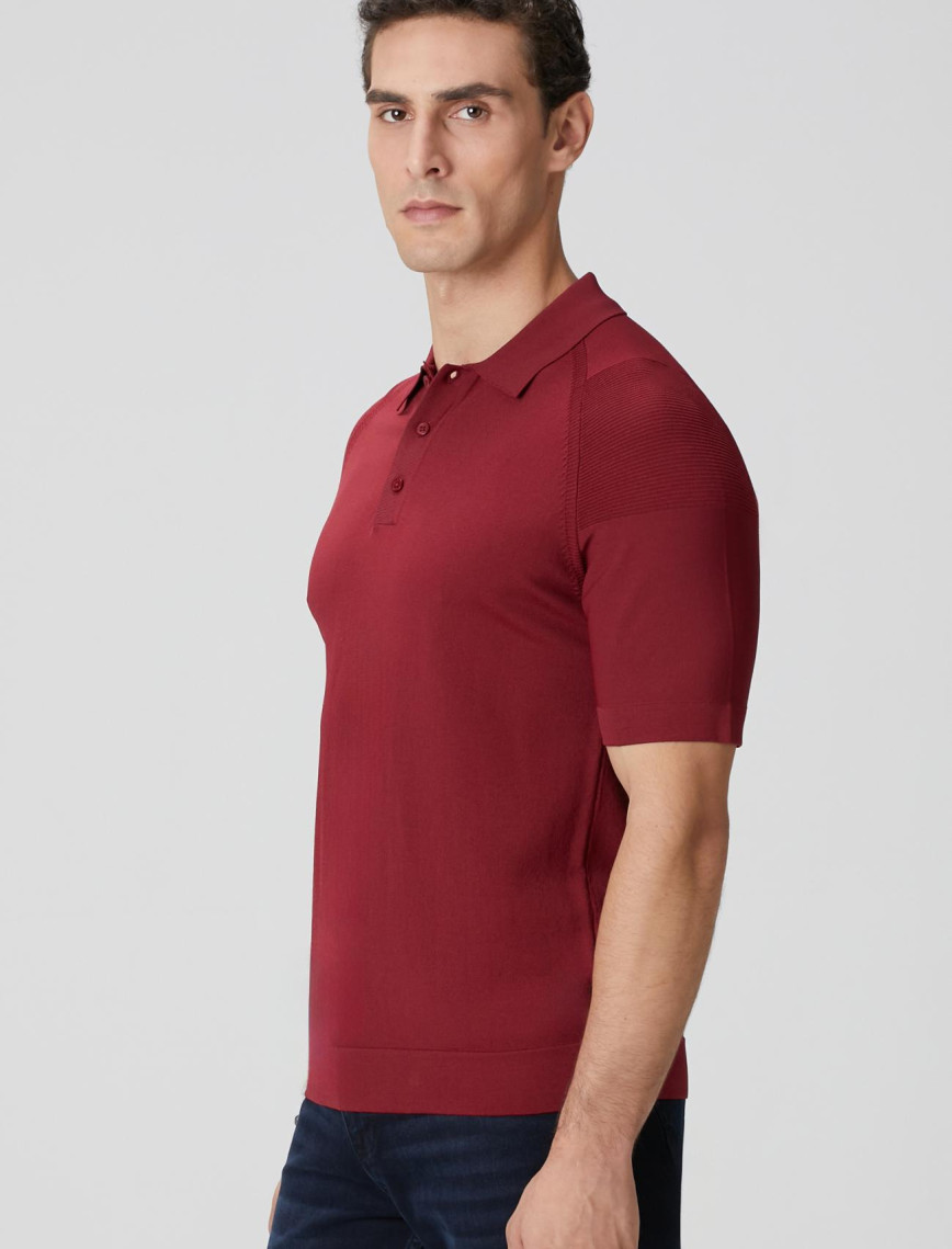 Network Erkek Bordo Polo Yaka Triko Kazak Network Erkek Bordo Polo Yaka Triko Kazak