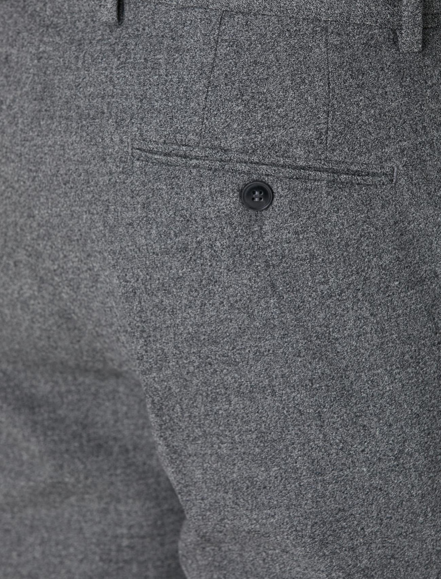 Network Erkek Gri Desenli Yün Karışımlı Pantolon Network Erkek Gri Desenli Yün Karışımlı Pantolon