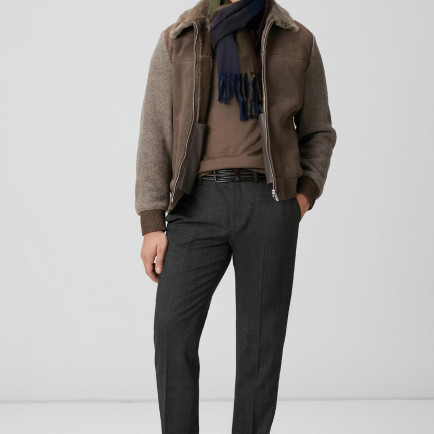 Network Erkek Kahverengi Kemer Detaylı Yün Pantolon Network Erkek Kahverengi Kemer Detaylı Yün Pantolon