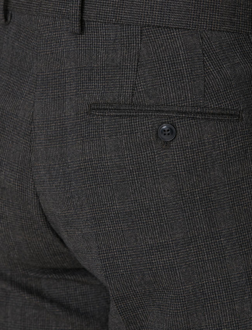 Network Erkek Kahverengi Kemer Detaylı Yün Pantolon Network Erkek Kahverengi Kemer Detaylı Yün Pantolon