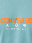 Converse Star Chevron Oversize Fit Baskılı Erkek Mavi T-shirt Converse Star Chevron Oversize Fit Baskılı Erkek Mavi T-shirt