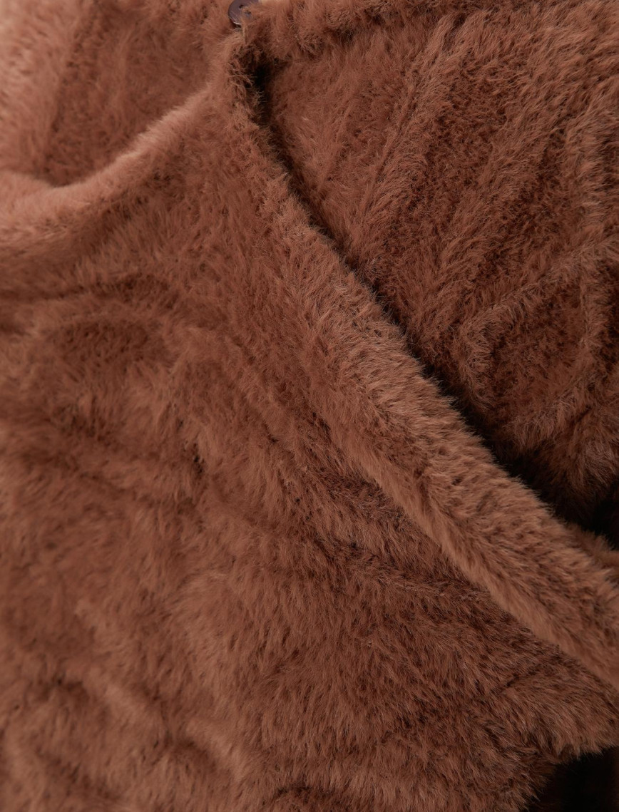 Network Kadın Acı Kahve Saç Örgü Kazak